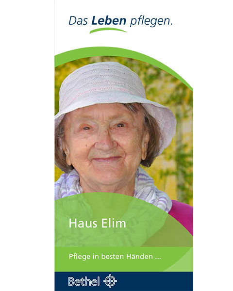 Titelbild des Prospektes - Pflegeeinrichtung Haus Elim
